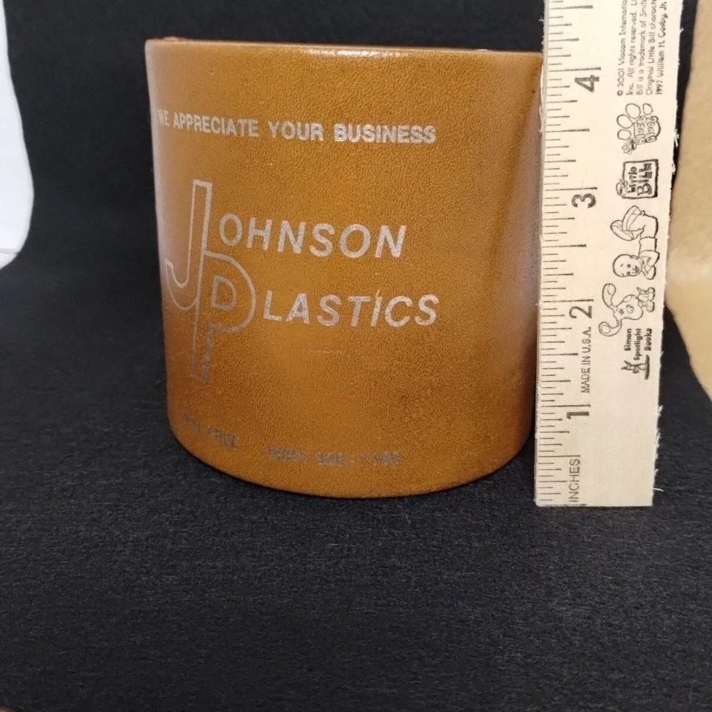 70s Johnson Plastics Advertising Desk Pencil Holder Now Johnson Plastic Plus